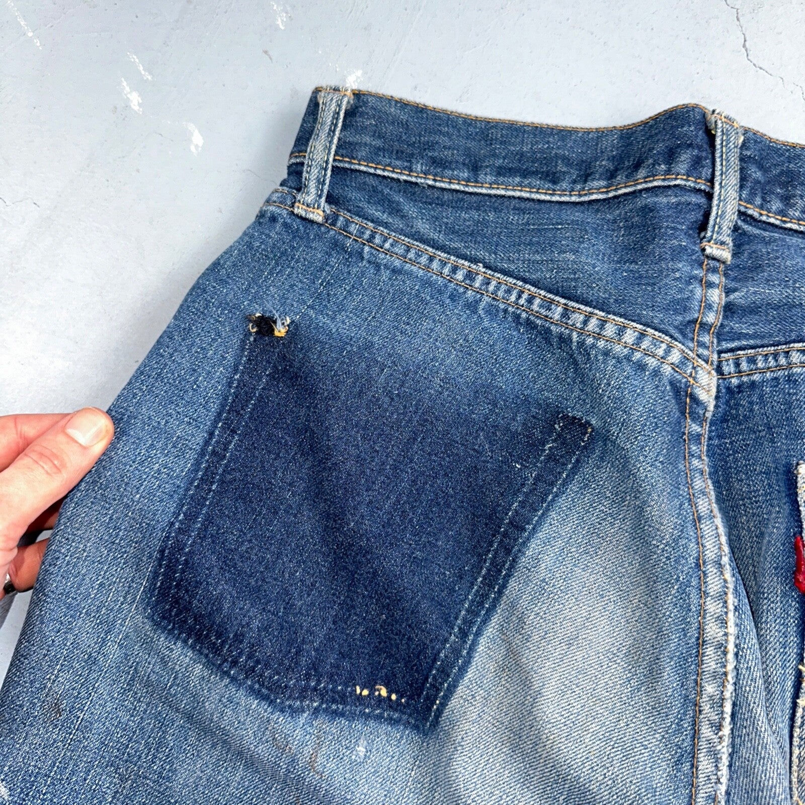 Levis 501 Big E Vintage 60s Redline Selvedge USA XX 1960s Jeans 66 Act 26x24