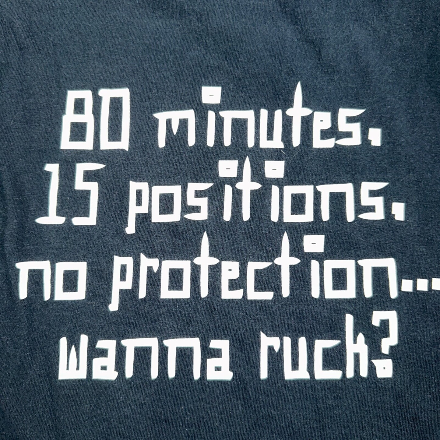 VTG Wanna Ruck T Shirt Colorado Womens Rugby Y2K Gildan L Rap Funny Humor Joke