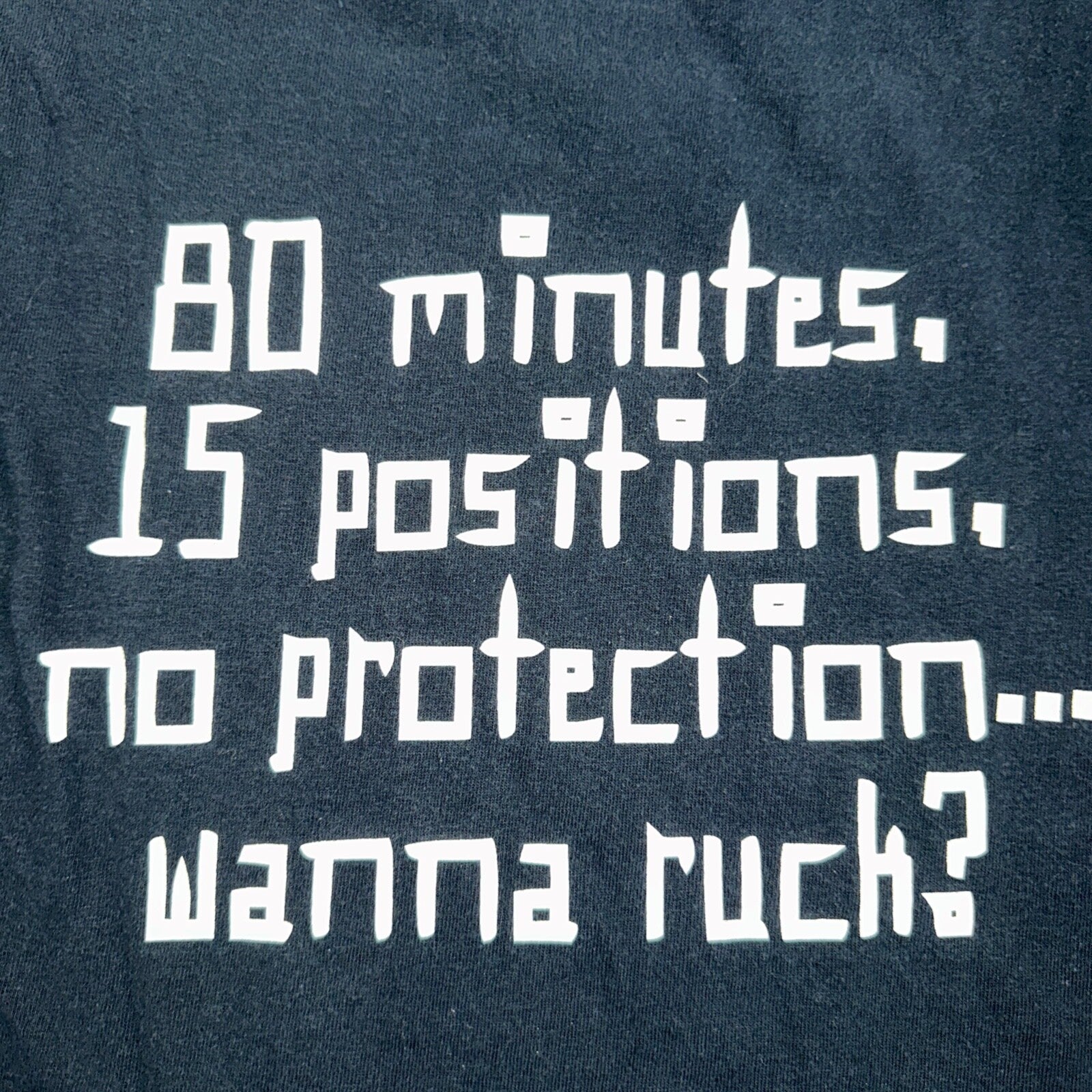 VTG Wanna Ruck T Shirt Colorado Womens Rugby Y2K Gildan L Rap Funny Humor Joke