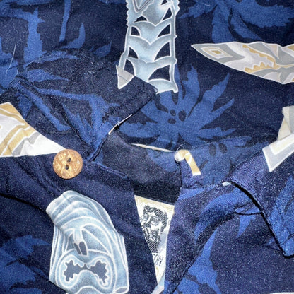 Vintage 90s Kennington Ltd. California Hawaiian Shirt All Over Print Floral Sz L