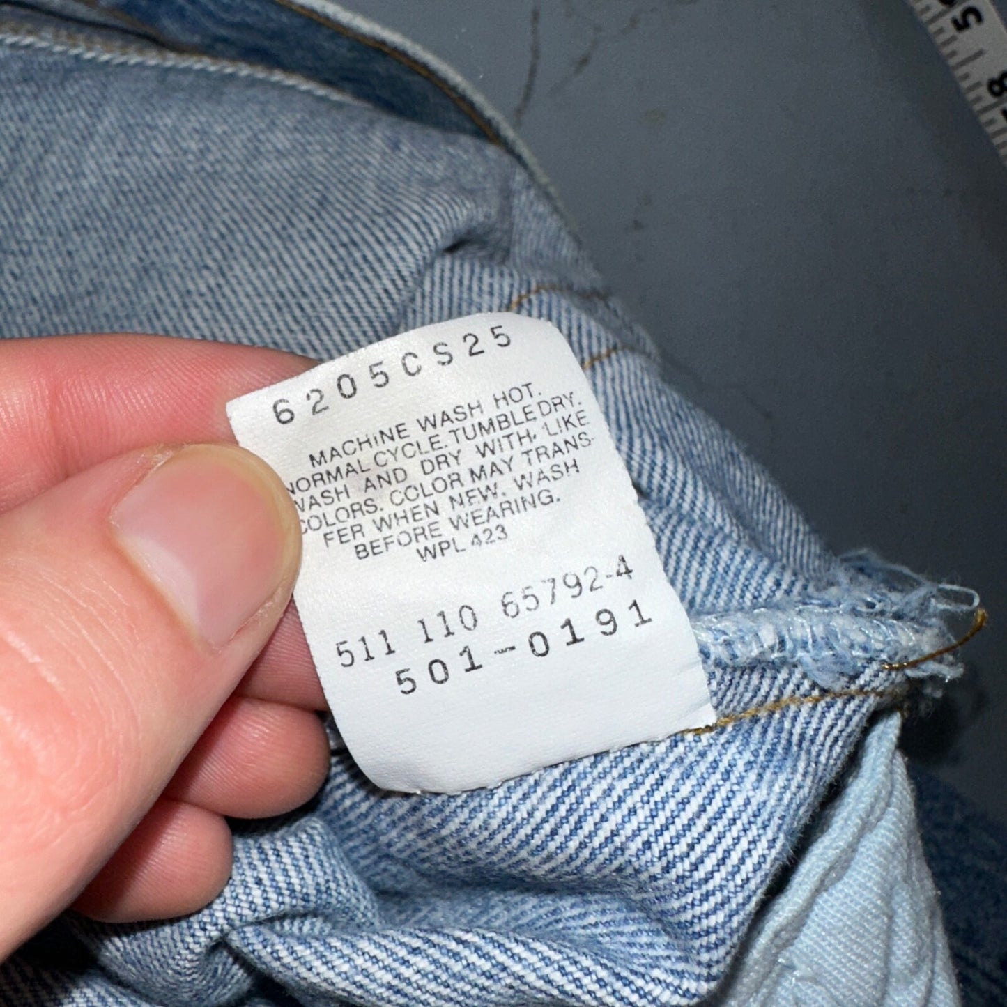 Levis 501 Vintage 90s USA XX Straight Leg Jeans Blue Light Wash 34x36 Act 32x35