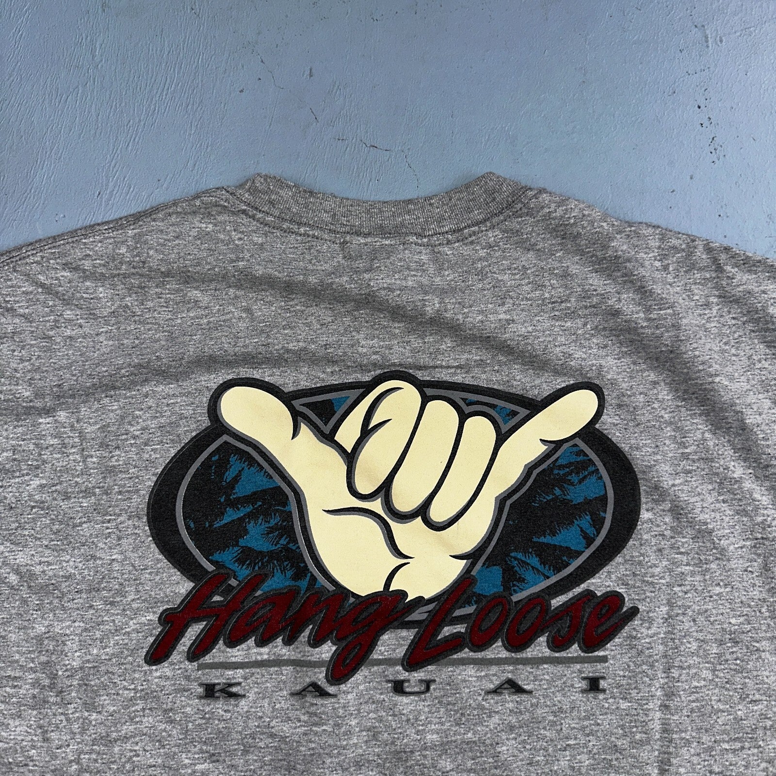 Kauai Hawaii Hang Loose VTG T Shirt Hippie Skater Stoner Cool 90s Peace Love