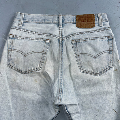 Levis 501 Vintage 90s USA XX Straight Leg Jeans Blue Light Wash 33x34 Act 30x32