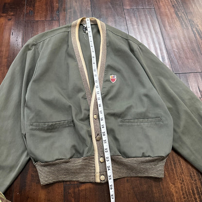 Vintage 60s Sport King Canvas M Montgomery Ward Green Rockabilly Grandpa 1960s