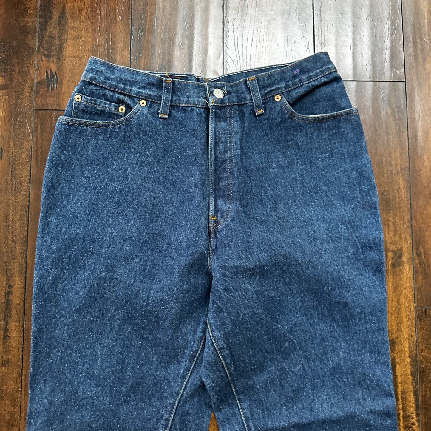 Vintage Levis 501 Jeans Womens 28x28 Denim USA Dark Wash Tapered 18501-0115