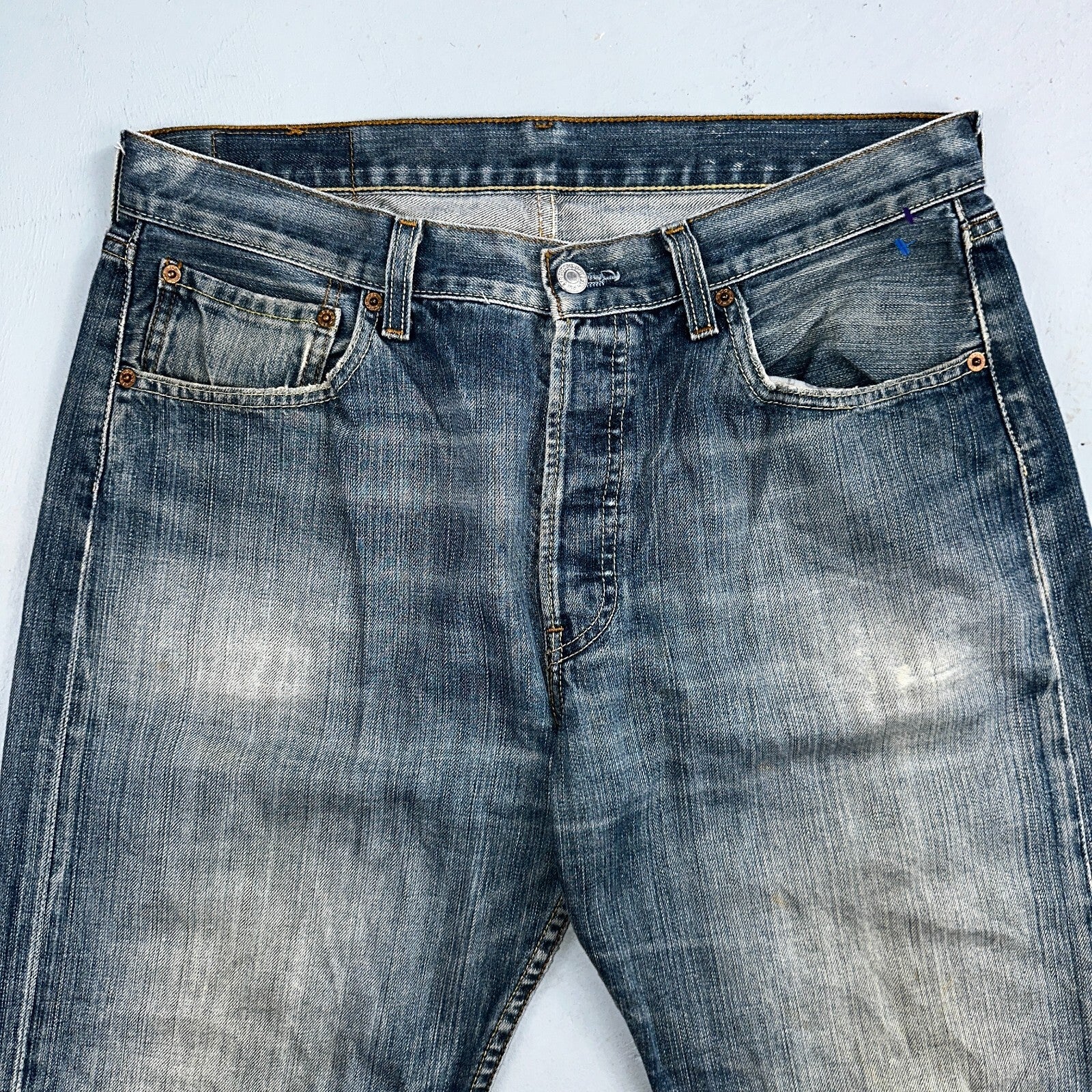 Levis 501 Vintage Y2K XX Straight Leg Jeans Blue Med Wash 34x34 Act 33x30