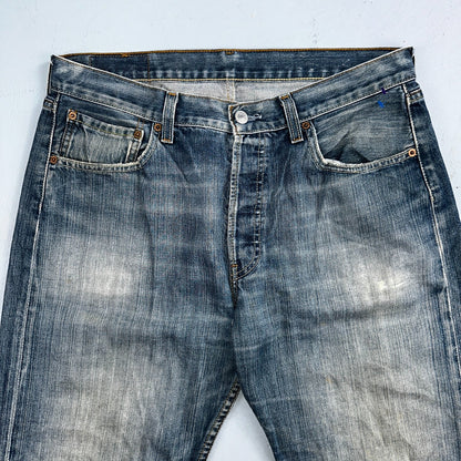 Levis 501 Vintage Y2K XX Straight Leg Jeans Blue Med Wash 34x34 Act 33x30