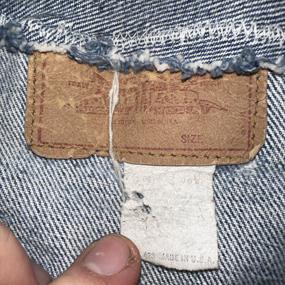 Levis VTG Denim Size 42 Type 3 III Trucker Jean Jacket Thrashed 1970s 70s Patch