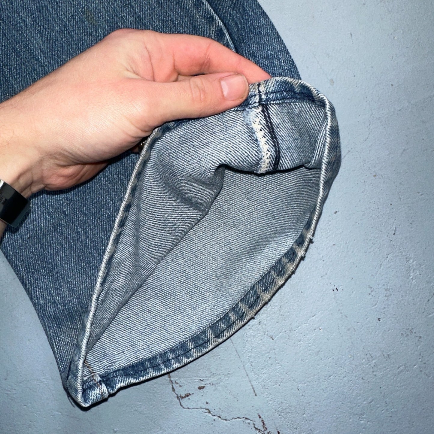 Levis 517 Vintage 80s USA Orange Tab Bootcut Flare Blue Jeans Talon Act 38x28