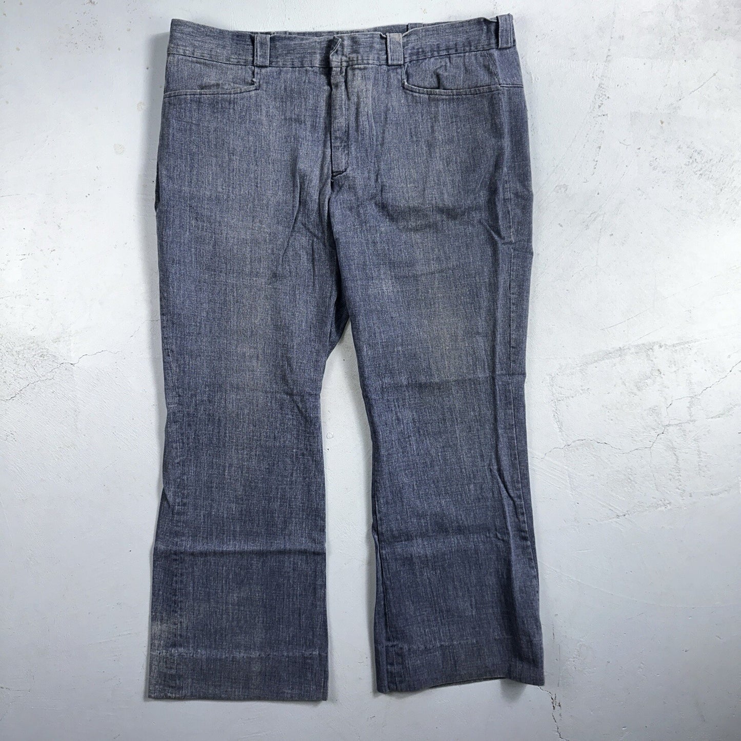 Vintage 1940s 50s WWII Korean US Navy Denim Dungarees Jeans Work Pants Trousers