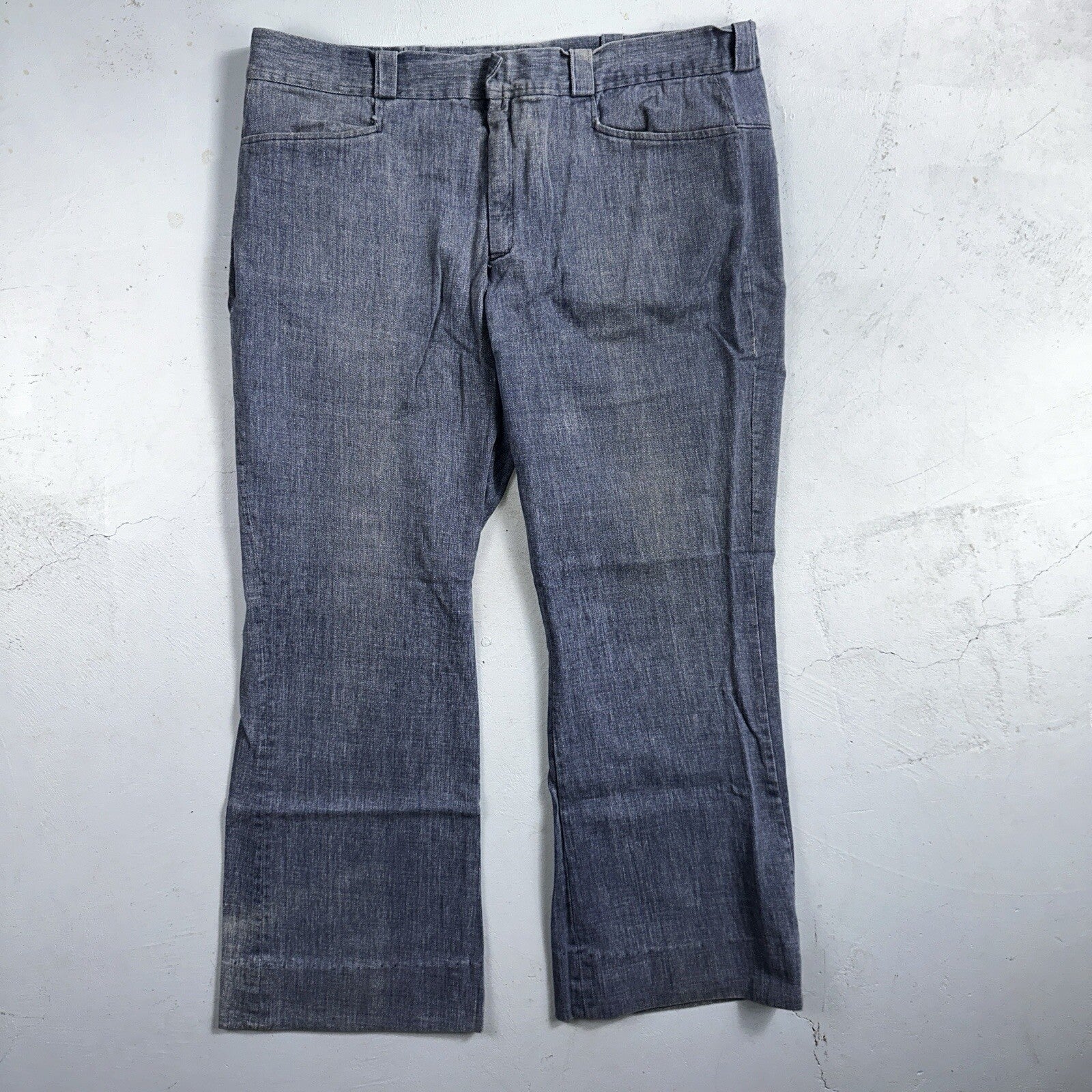 Vintage 1940s 50s WWII Korean US Navy Denim Dungarees Jeans Work Pants Trousers