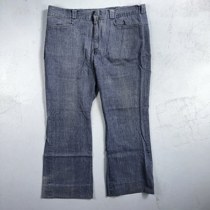 Vintage 1940s 50s WWII Korean US Navy Denim Dungarees Jeans Work Pants Trousers