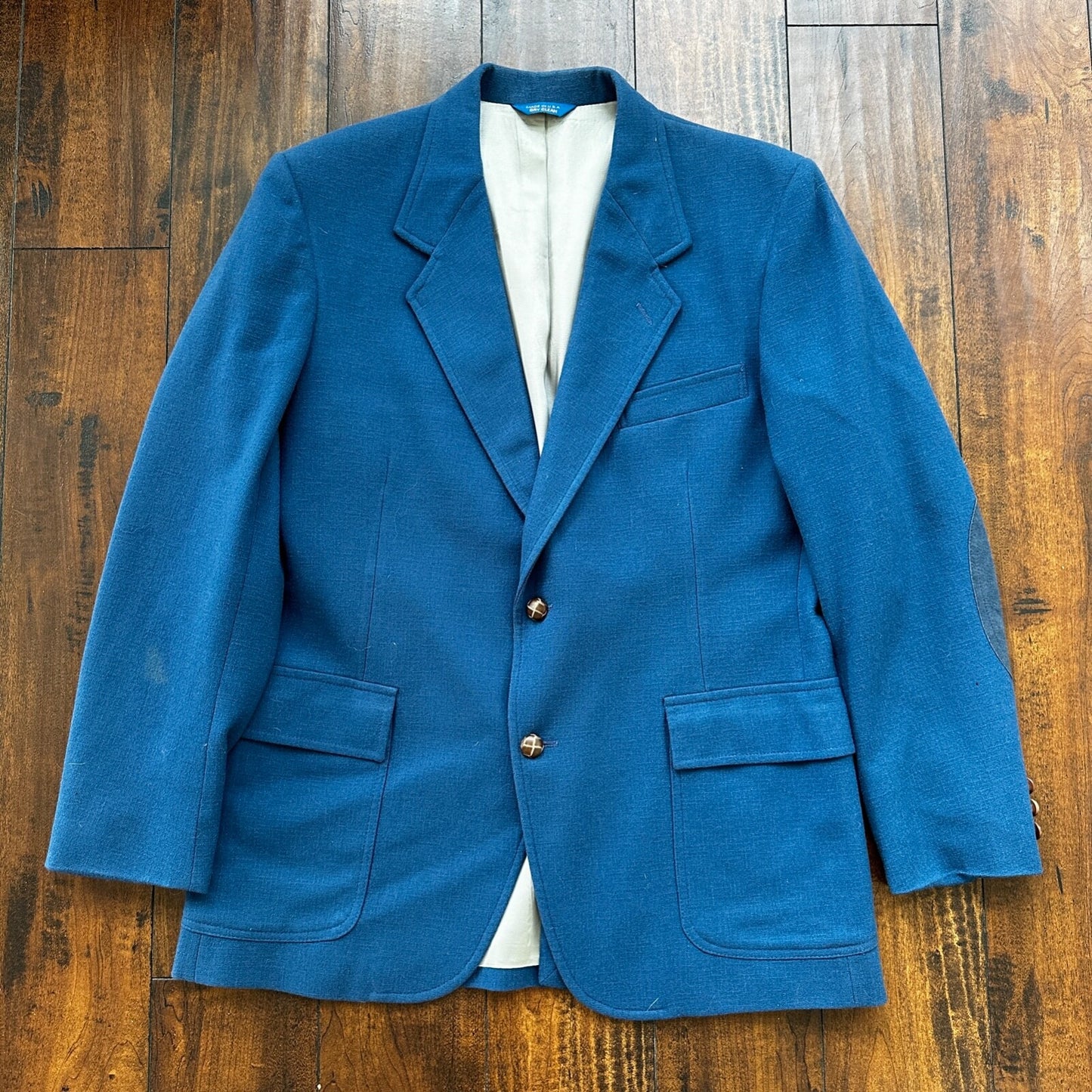 VTG Pendleton Jacket Blazer Men's 42 Blue 100% Pure Virgin Wool USA Western 70s