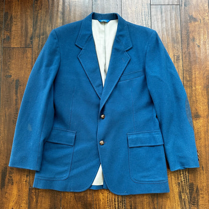 VTG Pendleton Jacket Blazer Men's 42 Blue 100% Pure Virgin Wool USA Western 70s