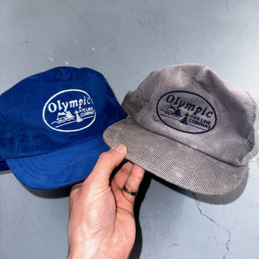 Olympic Pipeline Company VTG Hat Cap Snapback Oregon Corduroy RAM USA Lot 2