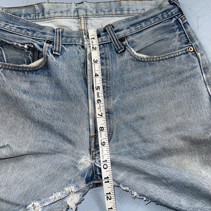 Levis 501 Vintage 80s Redline Selvedge USA XX Jeans Thrashed Light Act 31x29