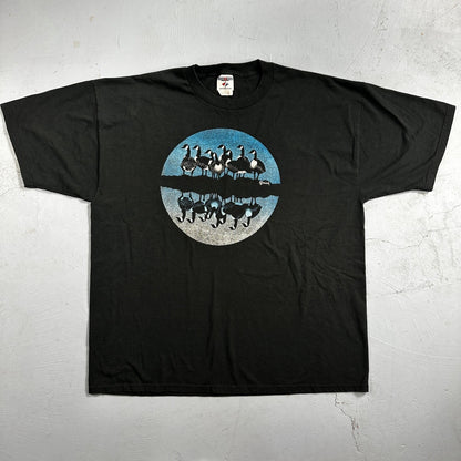 Art Geese Duck 90s VTG T Shirt Debby Neely Charles Perdew October Moon Reflect