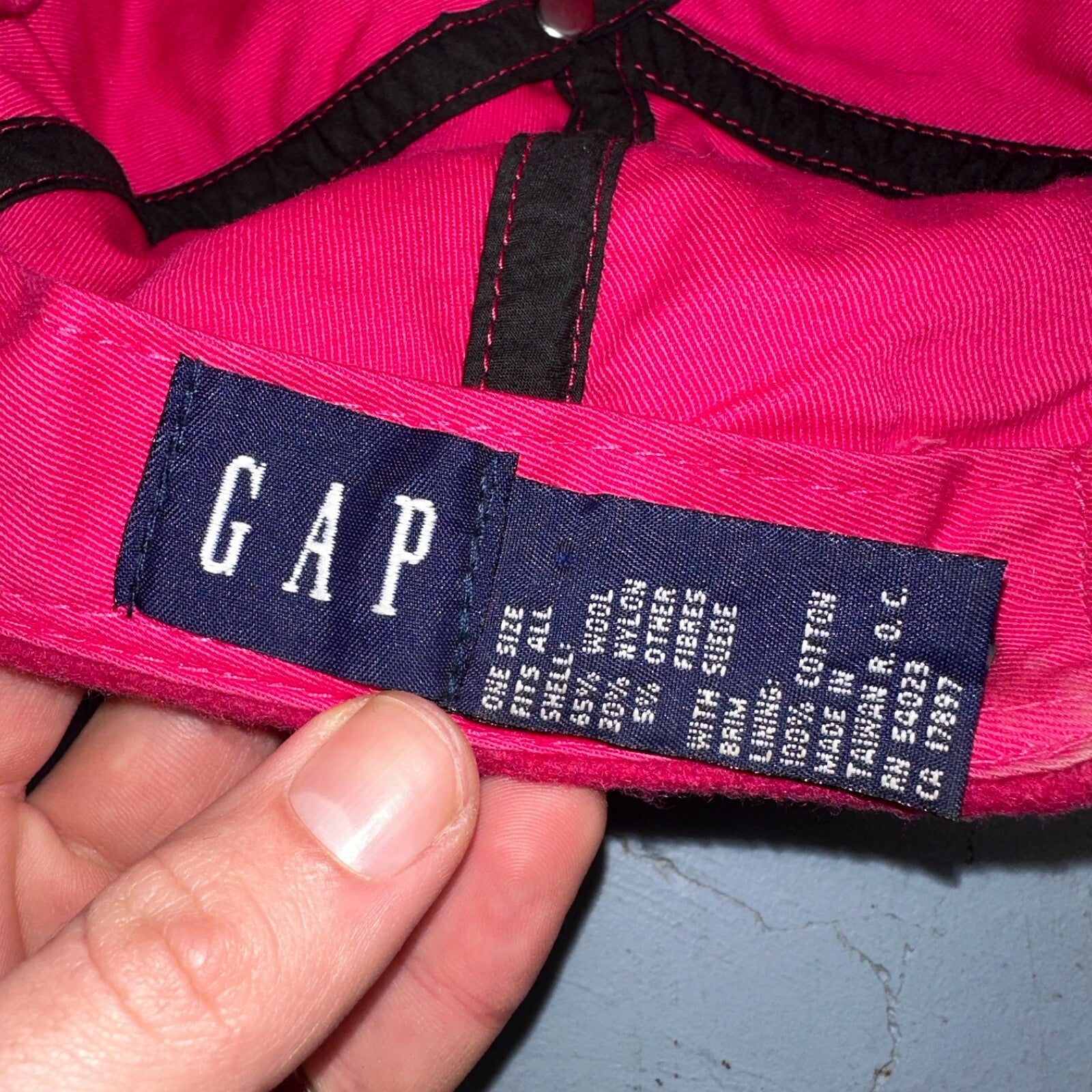 Vintage GAP Wool Hat Cap Adult One Size Adjustable Strapback USA Made 90s