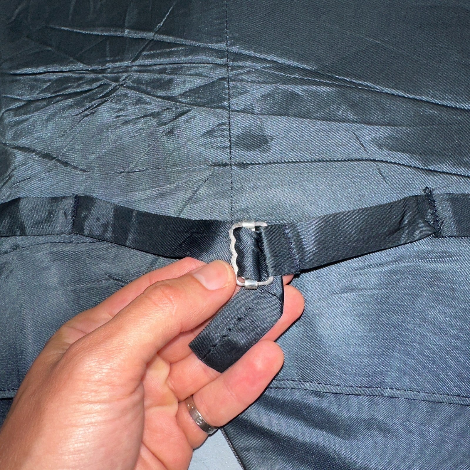 VTG Mens 2 PC Suit 44L Jacket Coat Vest Gray Levis Panatela Wool 80s