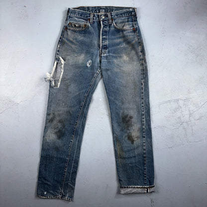 Levis 501 Vintage 80s Redline Selvedge USA XX Jeans Med Wash 32x36 Act 29x32