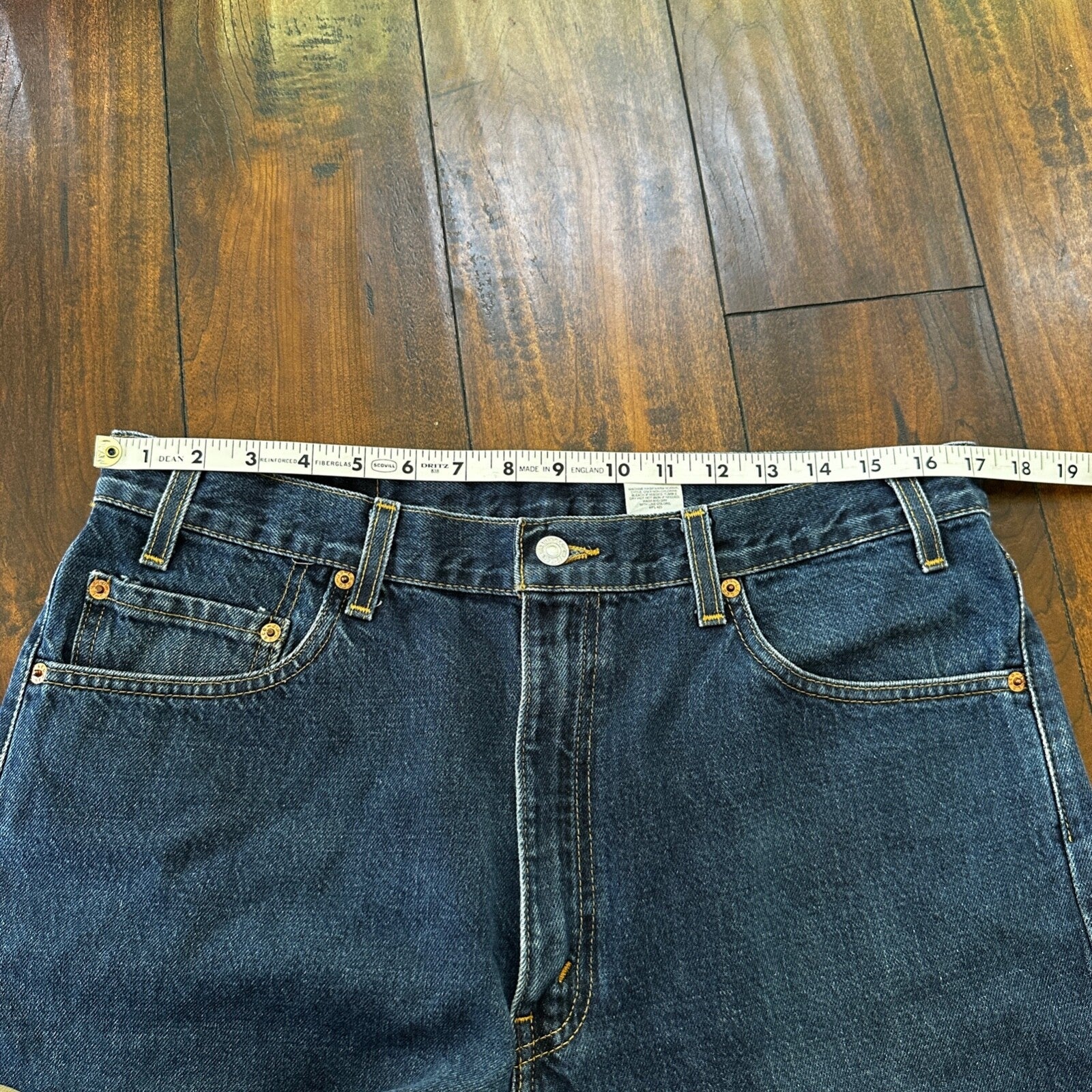 Levis 505 Vintage 90s Straight Leg XX Mexico Jeans 36x32 Med Wash 34x31