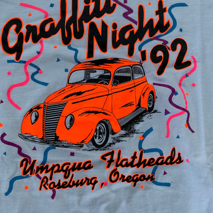 Cars Racing 1992 Vintage T Shirt Oneita 2XL Roseburg Oregon Nascar Rap 90s