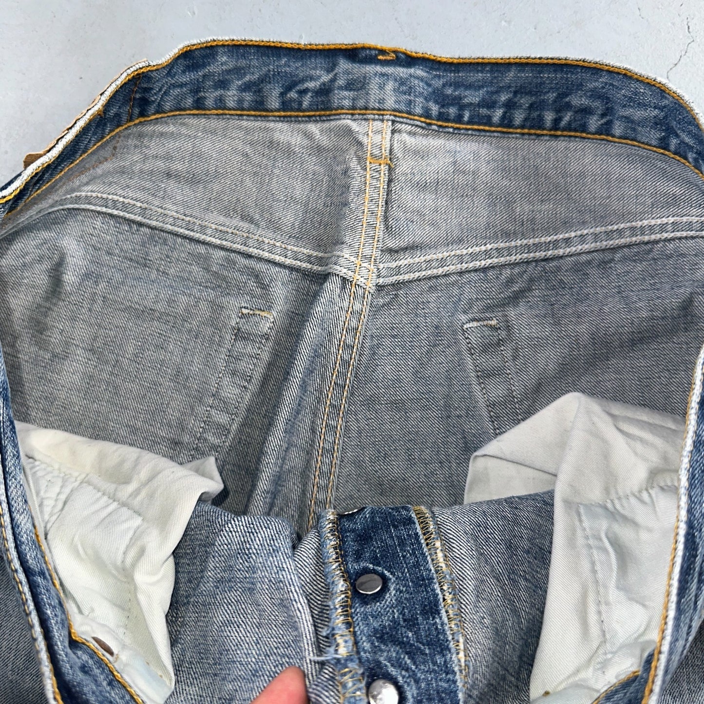 Levis 501 Vintage 90s Spain XX Straight Leg Jeans Blue Med Wash 38x34 Act 38x33