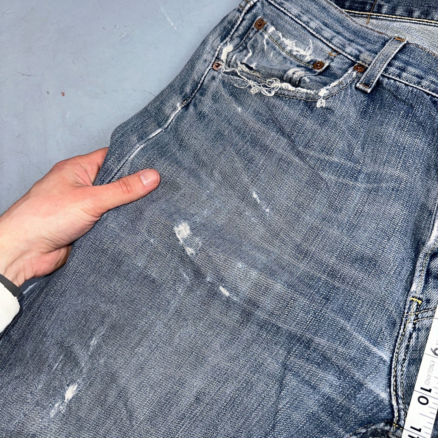 Levis 501 Vintage Y2K XX Straight Leg Jeans Blue Med Wash 34x36 Act 33x30