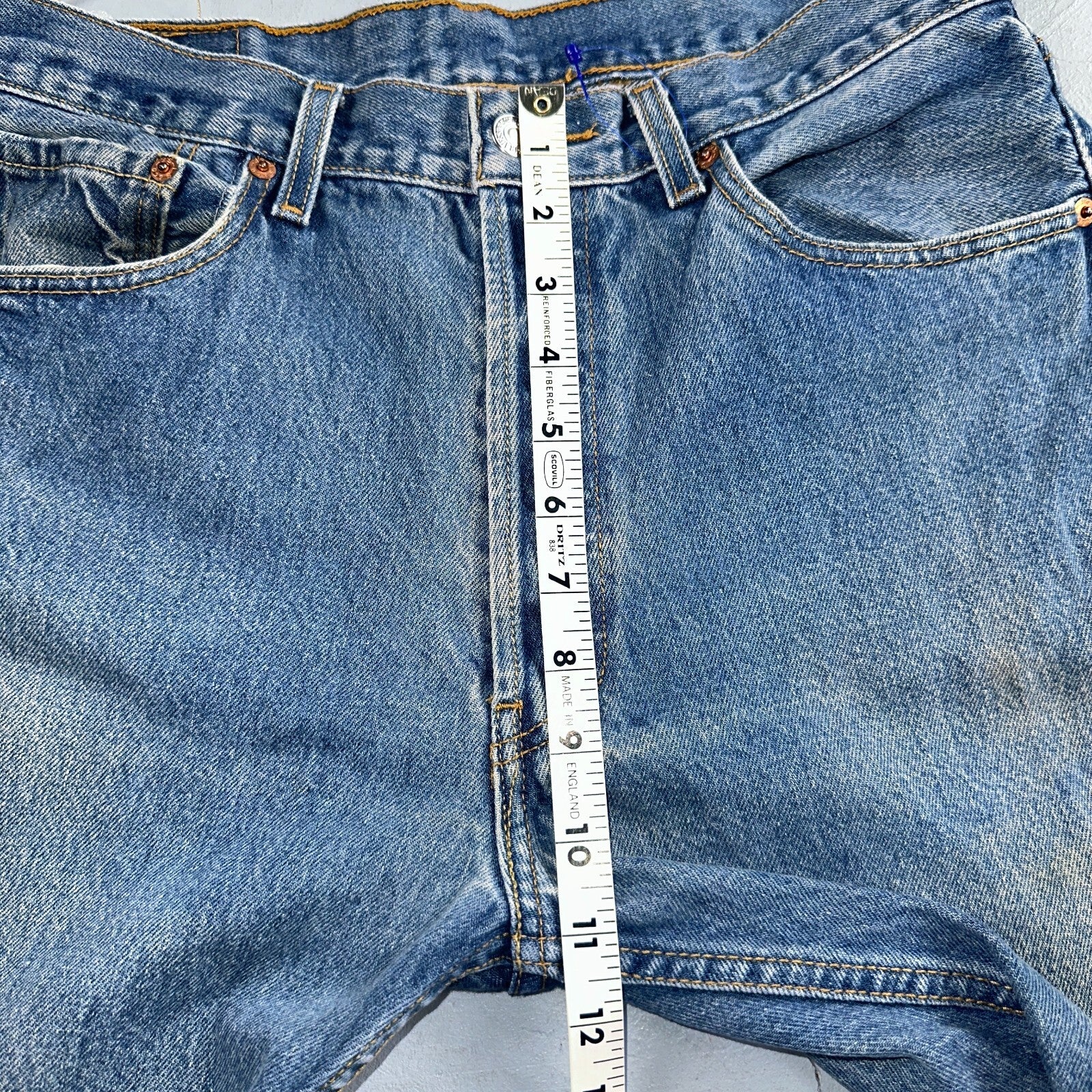 Levis 501 Vintage Y2K XX Straight Leg Jeans 90s Blue Med Wash 34x36 Act 31x31