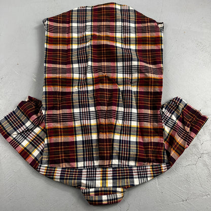 Polo Ralph Lauren Slim Fit Plaid Button Down Shirt Mens S Small Red Yellow
