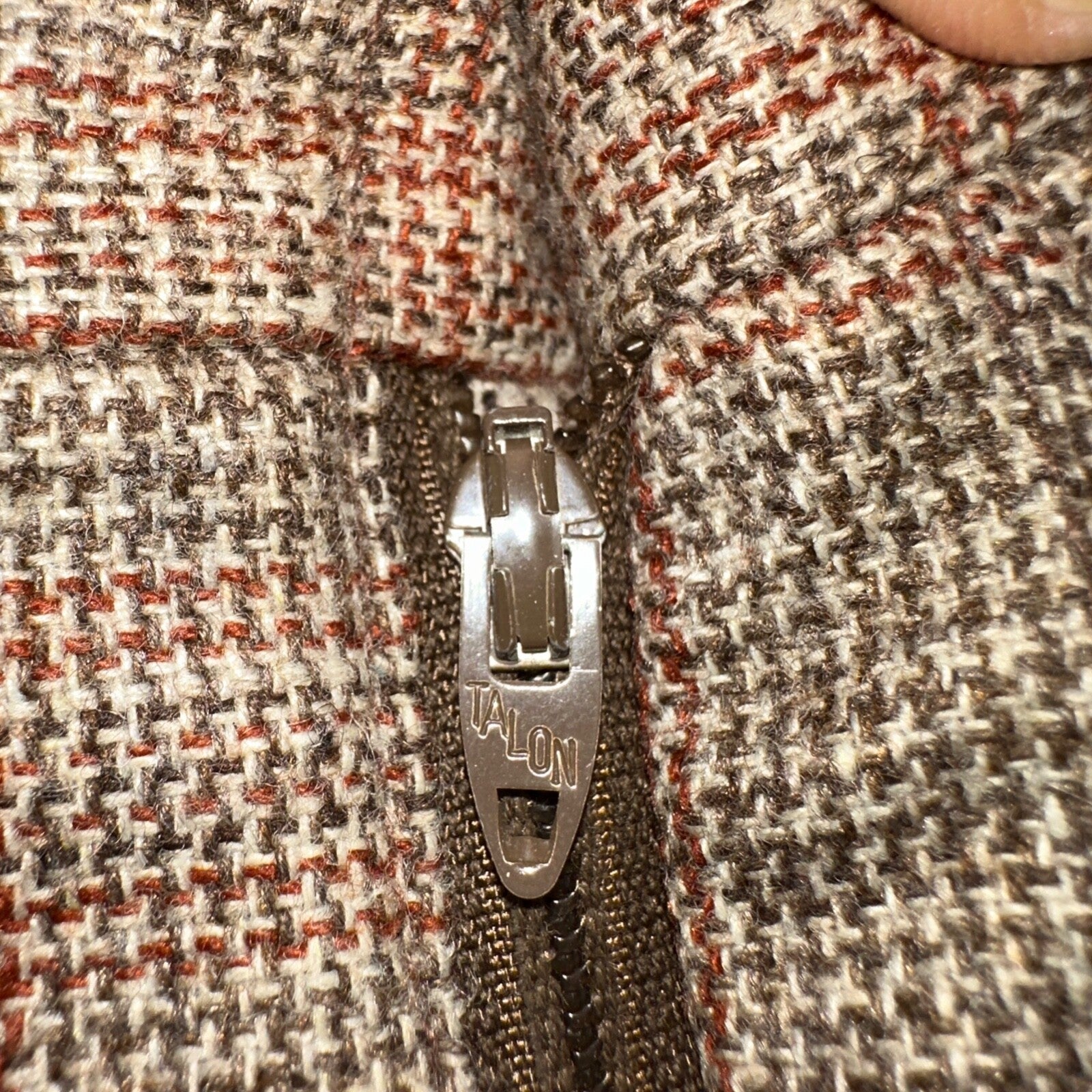 VTG Mens 3 PC Suit 42 Jacket Coat Pants Vest Plaid Rockabilly 70s 1970s Brown