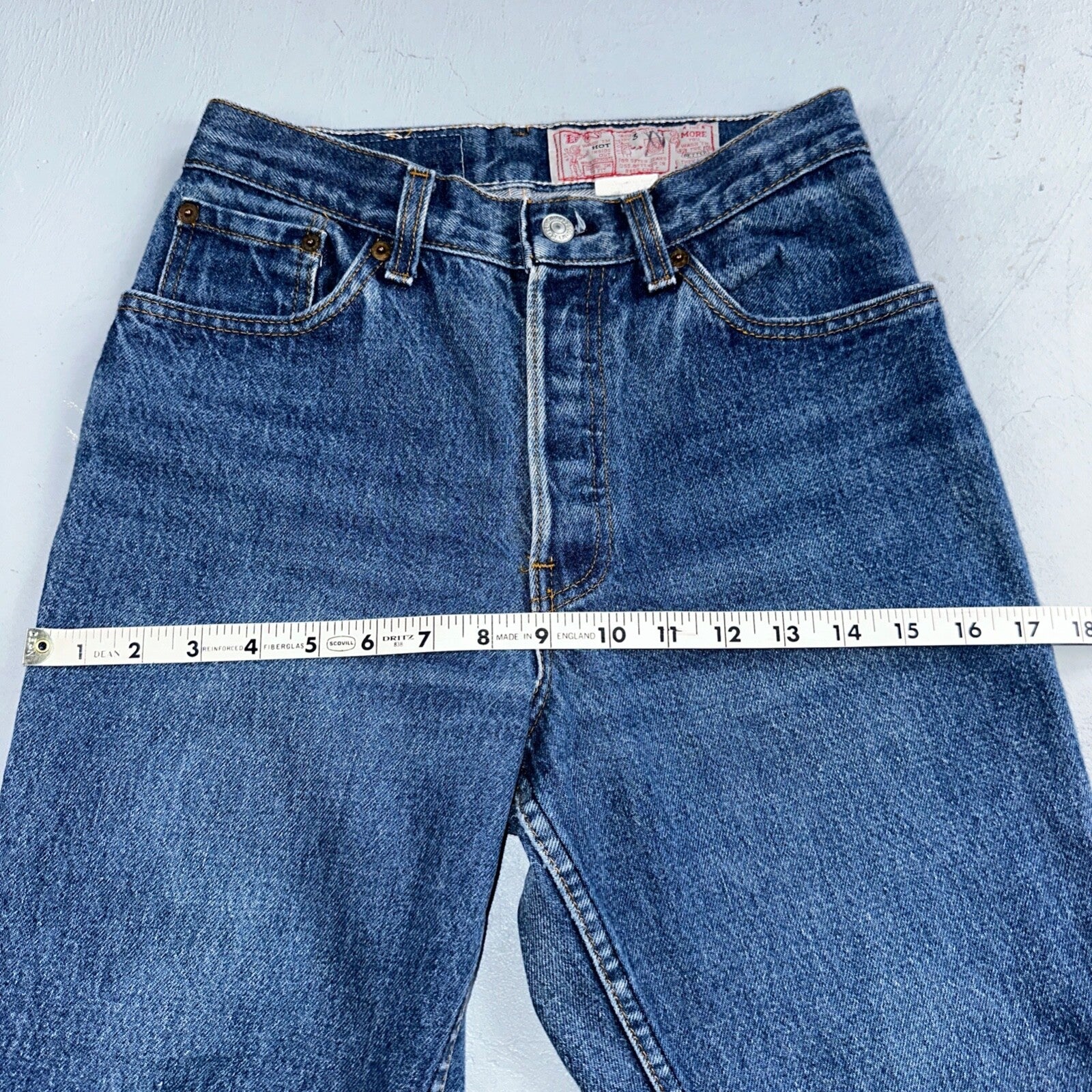Levis 501 Vintage 80s USA XX Straight Leg Jeans Blue 26501 Med Wash Act 25x27