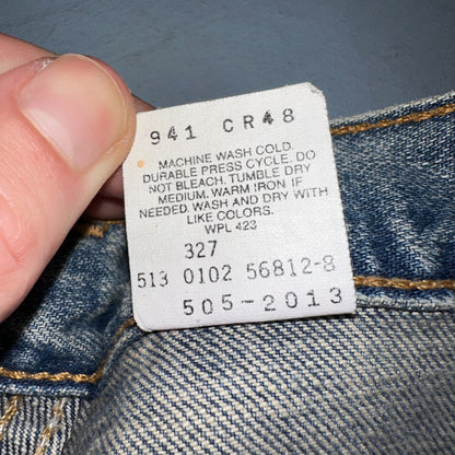 Levis 505 Vintage 90s USA XX Jeans Blue 501 Thrashed Med Wash 36x36 Act 36x30