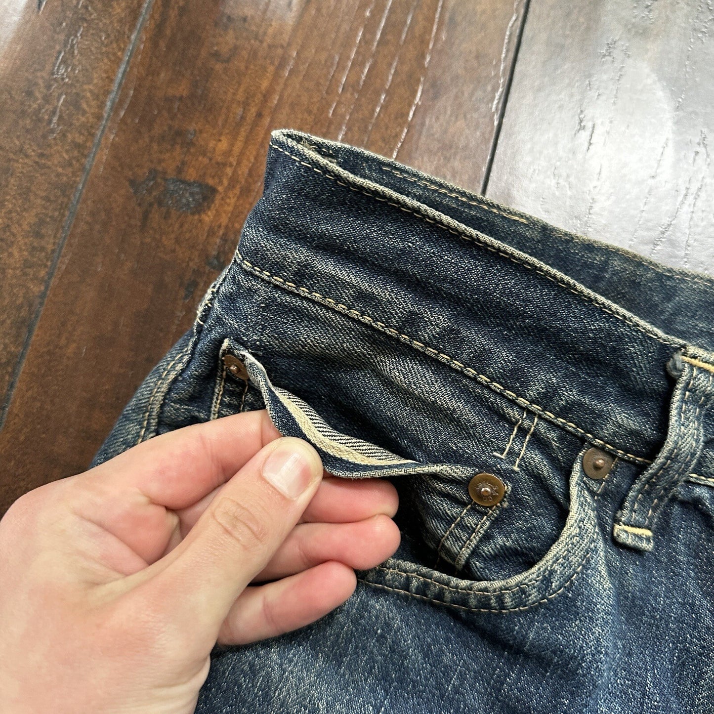 Vintage LEVIS 501XX Jeans Big E 1940s Denim Redline Selvedge 28x32 USA 1947 40s