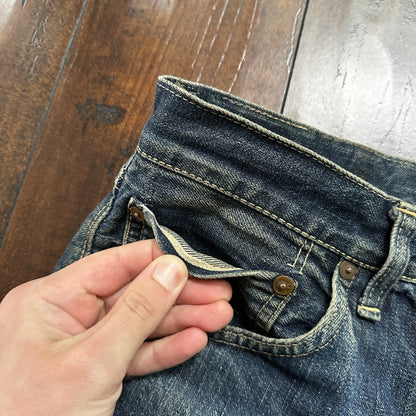 Vintage LEVIS 501XX Jeans Big E 1940s Denim Redline Selvedge 28x32 USA 1947 40s