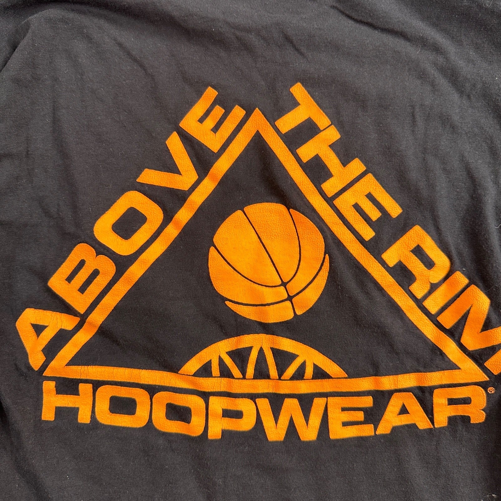 Oneita Above The Rim Hoopwear VTG T Shirt 90s Black Basketball Graphic XL Rap