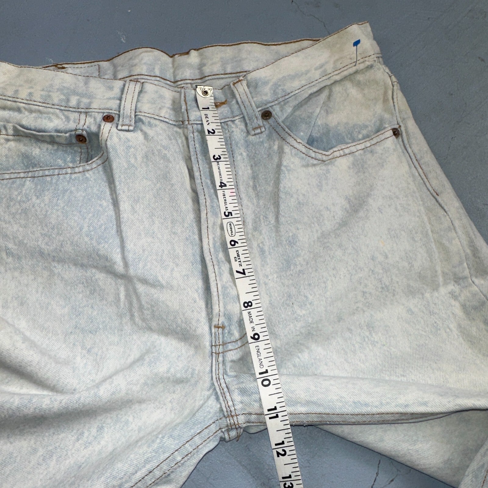 Levis 501 Vintage 90s USA XX Straight Leg Jeans 32x34 Blue Light Wash Act 29x32