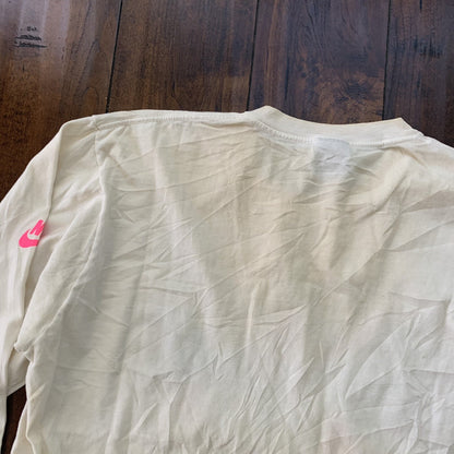 Vintage Nike T Shirt USA Rare Blue Long Sleeve 80s Volleyball 90s Sports Pink