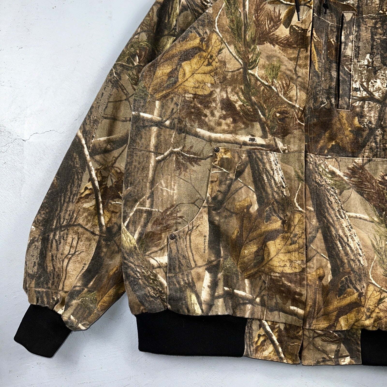 Levi Strauss Signature Field Gear Jacket Mens L Camo Hooded Realtree Lined Coat