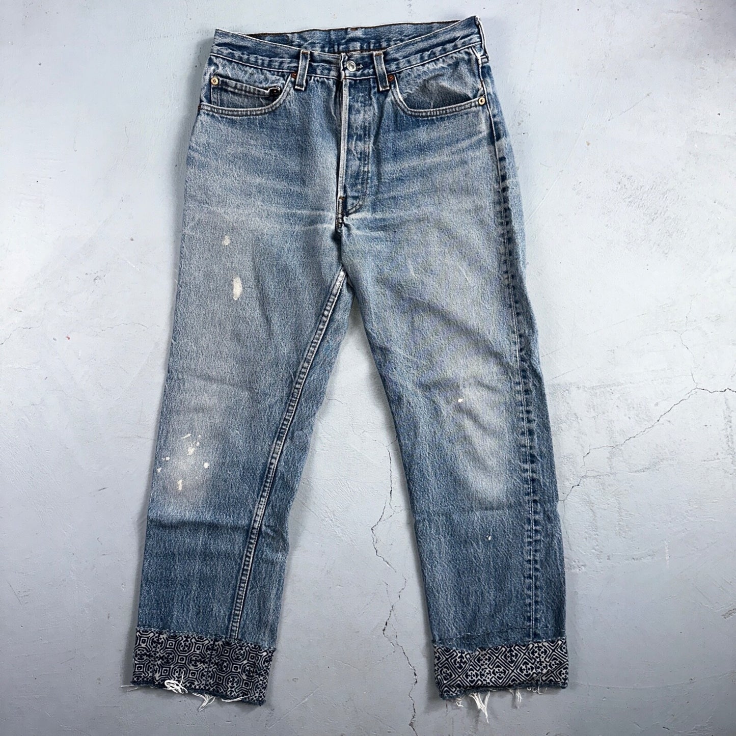 Levis 501 Vintage 80s USA XX Straight Leg Jeans Blue Light Wash 32x33 Act 29x27