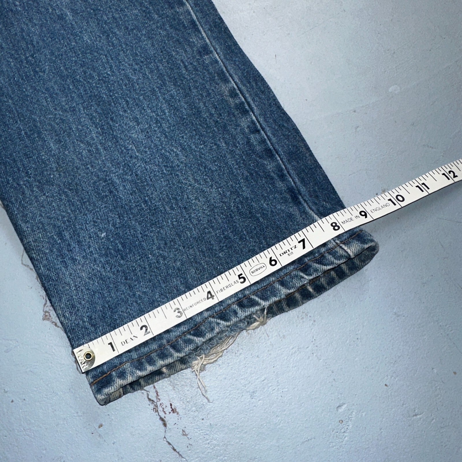 Levis 517 Vintage 90s Canada Orange Tab Bootcut Flare Blue Worn Jeans Act 33x30