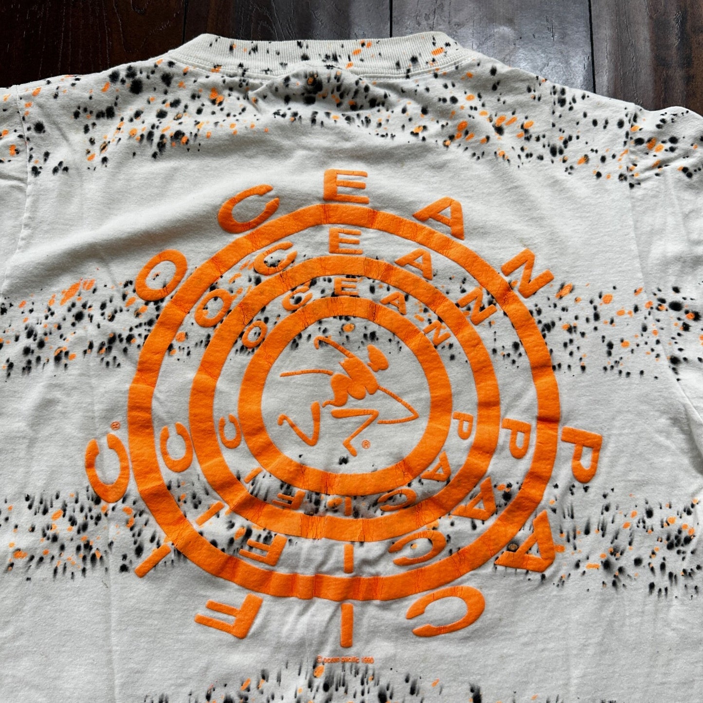 Ocean Pacific OP tie Dye RARE Vintage T Shirt 90s USA Stussy Sports Surf Band