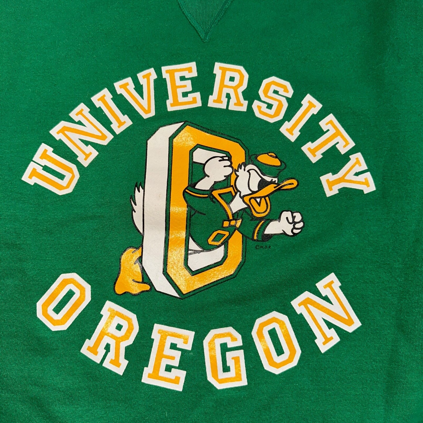 Oregon Ducks Donald Russell Athletic Sweatshirt 2XL VTG Crewneck Green 90s USA