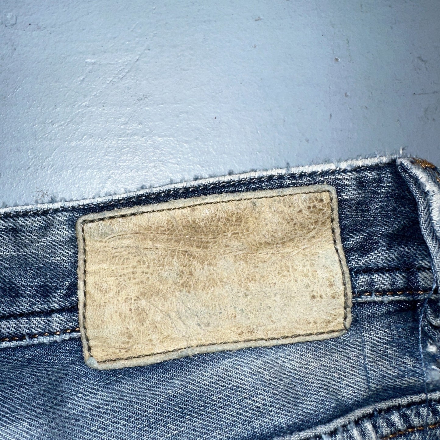 Diesel Larkee Bootcut Stretch Jeans Mens 36x30 Blue Straight 008M2 Whisker Italy