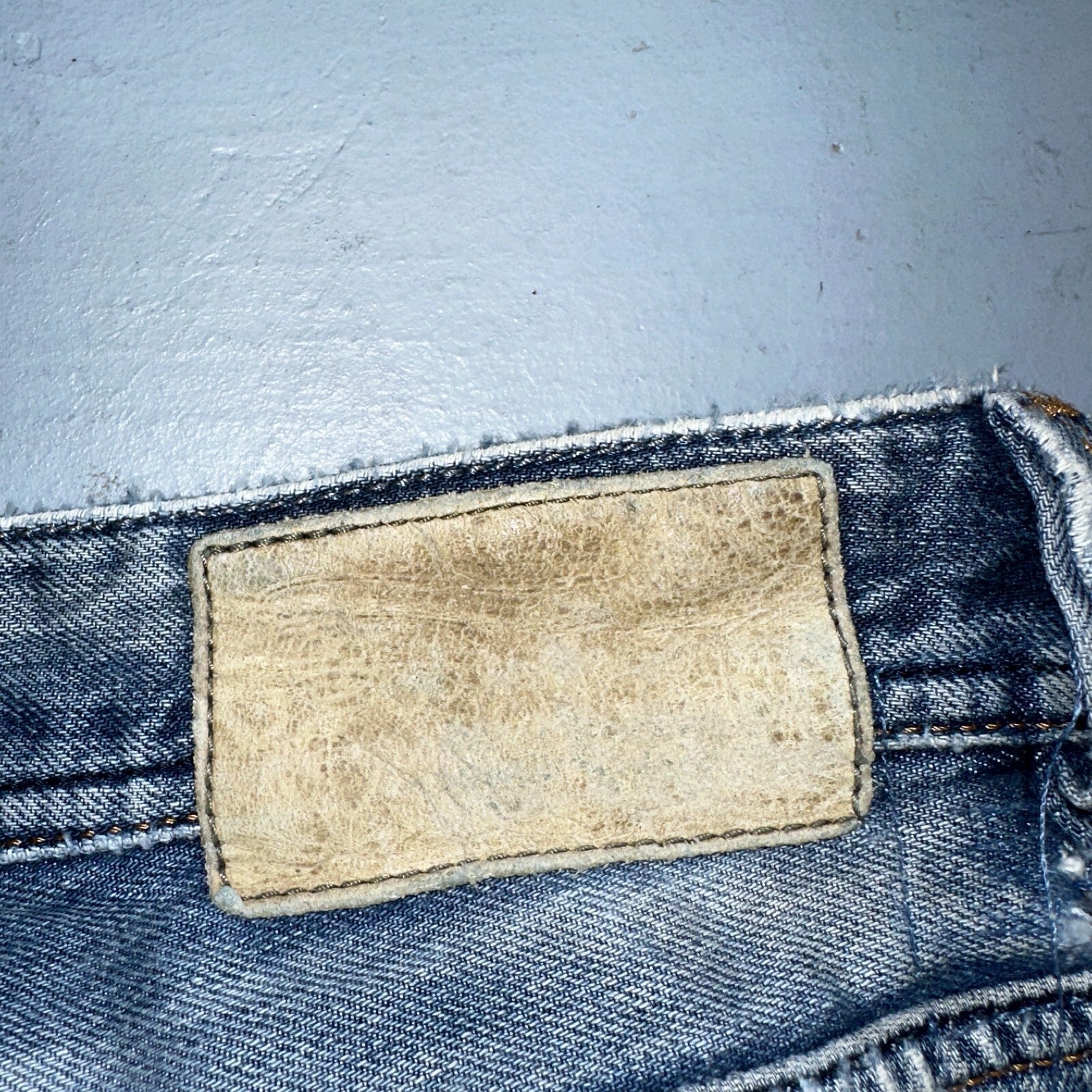 Diesel Larkee Bootcut Stretch Jeans Mens 36x30 Blue Straight 008M2 Whisker Italy