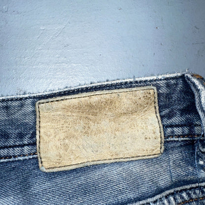 Diesel Larkee Bootcut Stretch Jeans Mens 36x30 Blue Straight 008M2 Whisker Italy