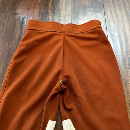 VTG USA Breeks Orange Equestrian Horse Riding Britches Breeches 25x24 1980s