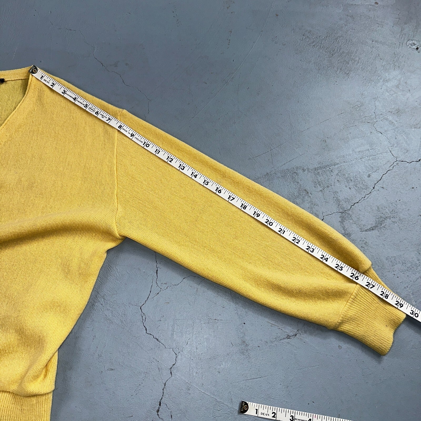 Vintage 1970s 70s JC Penney Towncraft Cardigan L Yellow MCM Missing Buttons