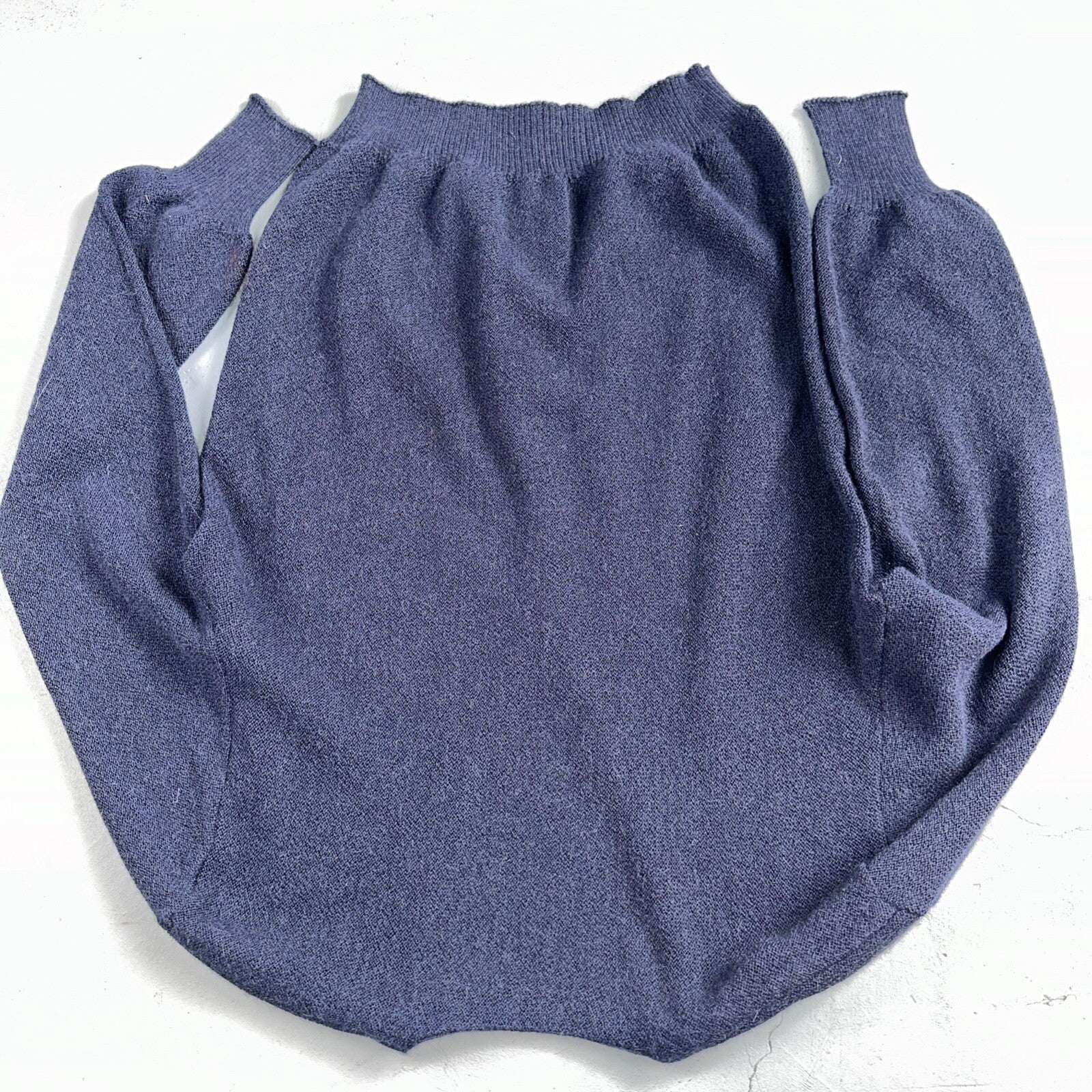 Lemmermayer Blue Sweater 100% Alpaca Cardigan Austria Maus & Hoffman Size 44 VTG