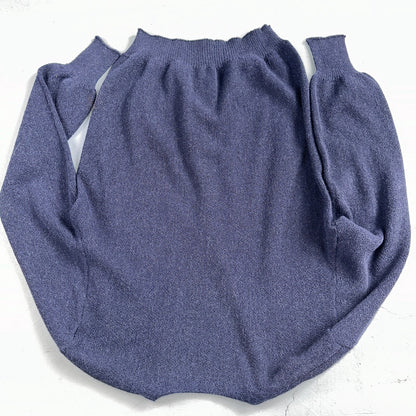 Lemmermayer Blue Sweater 100% Alpaca Cardigan Austria Maus & Hoffman Size 44 VTG